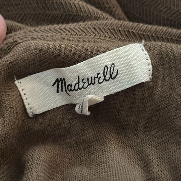 Madewell Oversized Funnelneck Tunic Top in Golden Spinach S - Picture 6 of 8